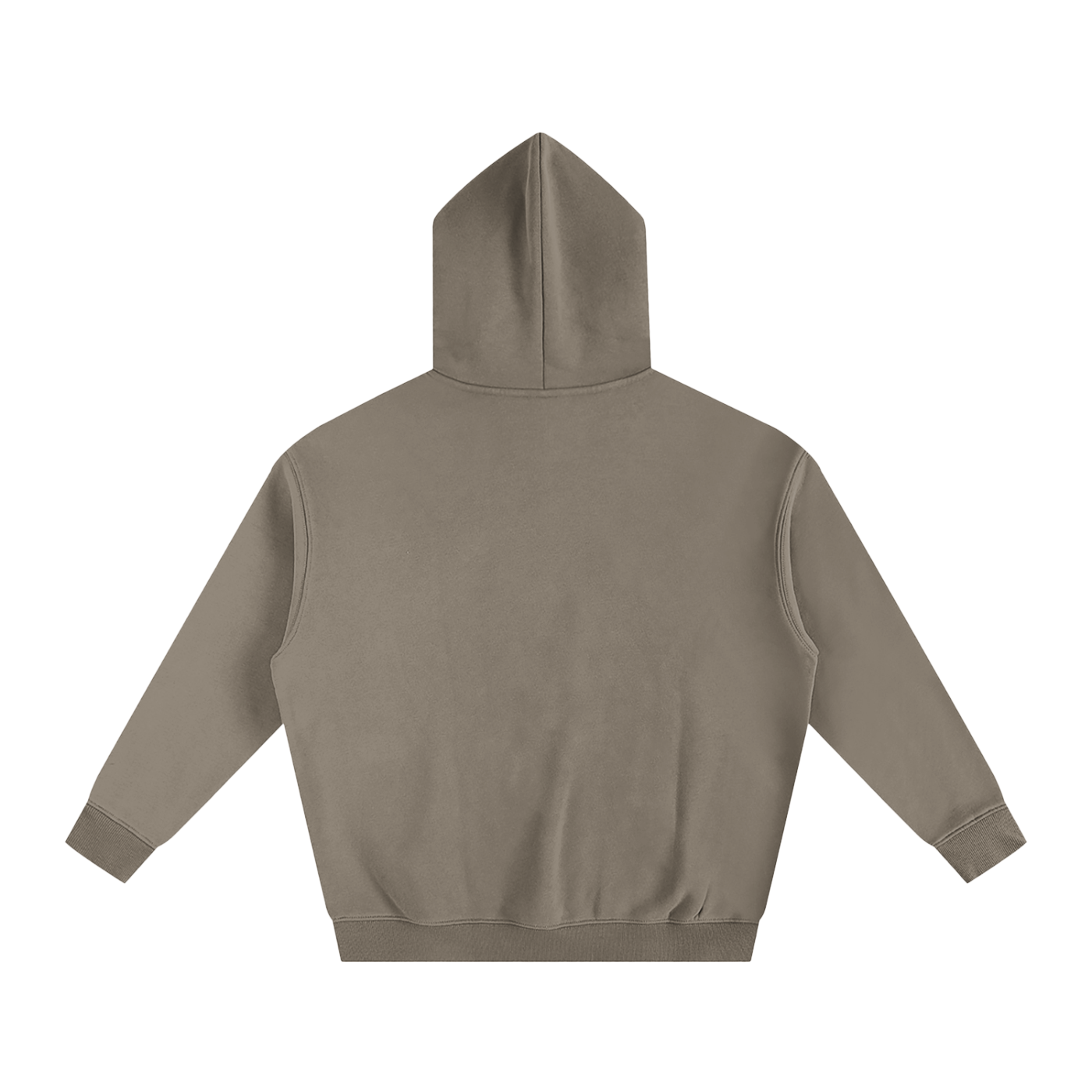Plain Technique oversize Fleeced Hoodie