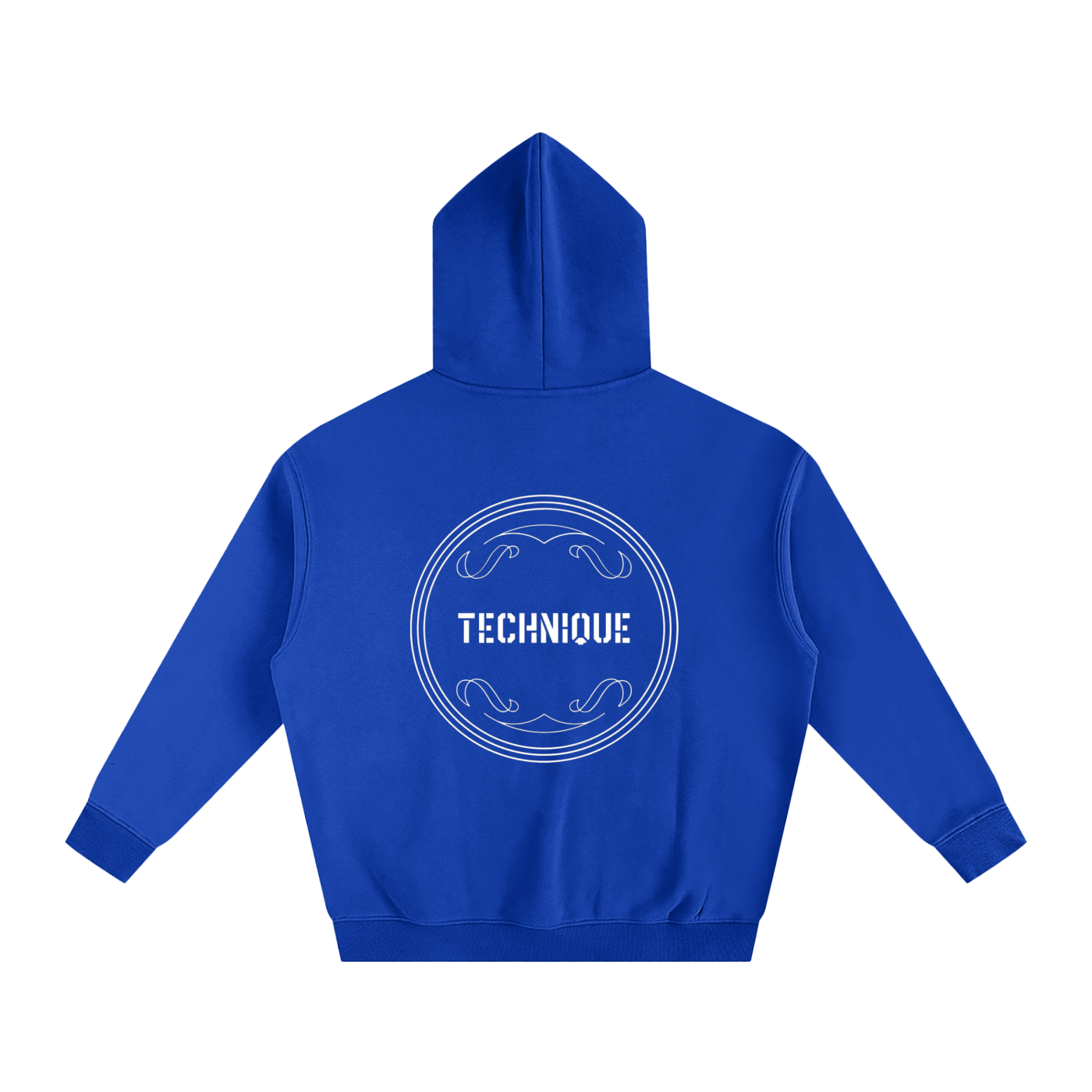 Simple text with back design Oversize Fleeced Hoodie