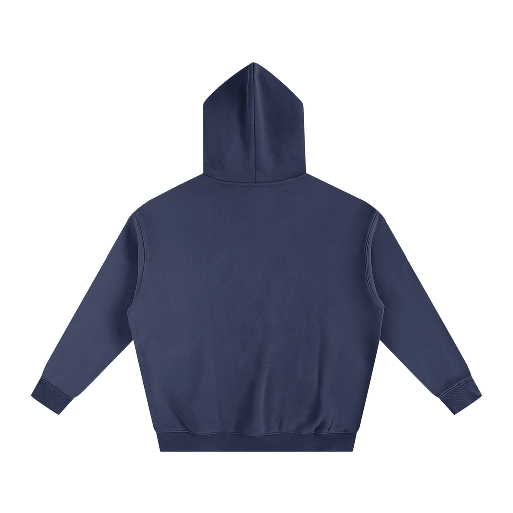 Simple text Oversize Fleeced Hoodie