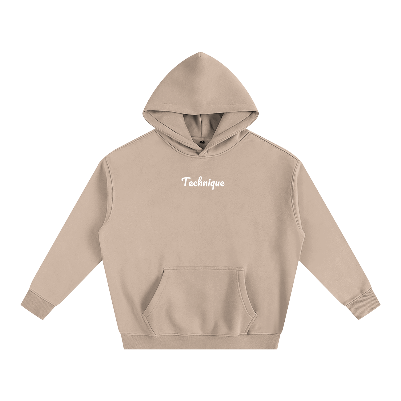 Simple text with back design Oversize Fleeced Hoodie