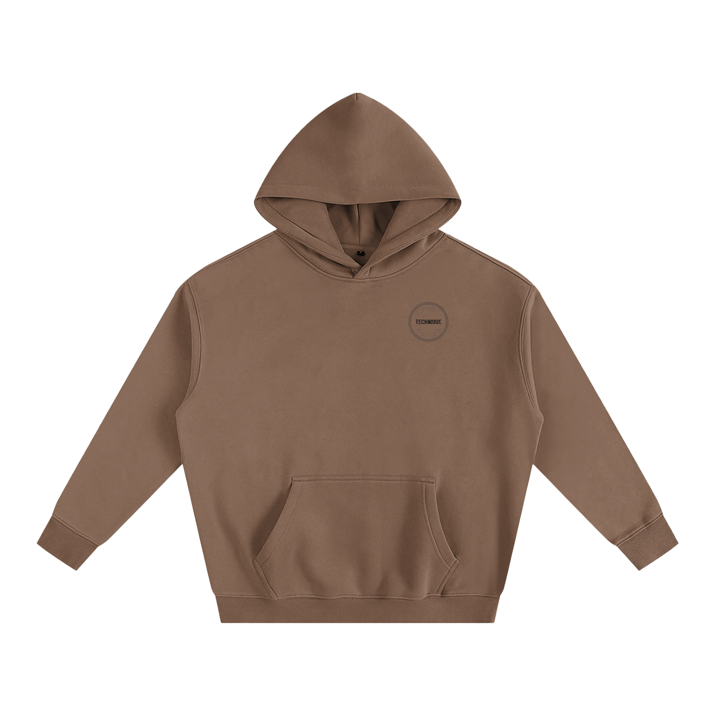 Plain Technique oversize Fleeced Hoodie