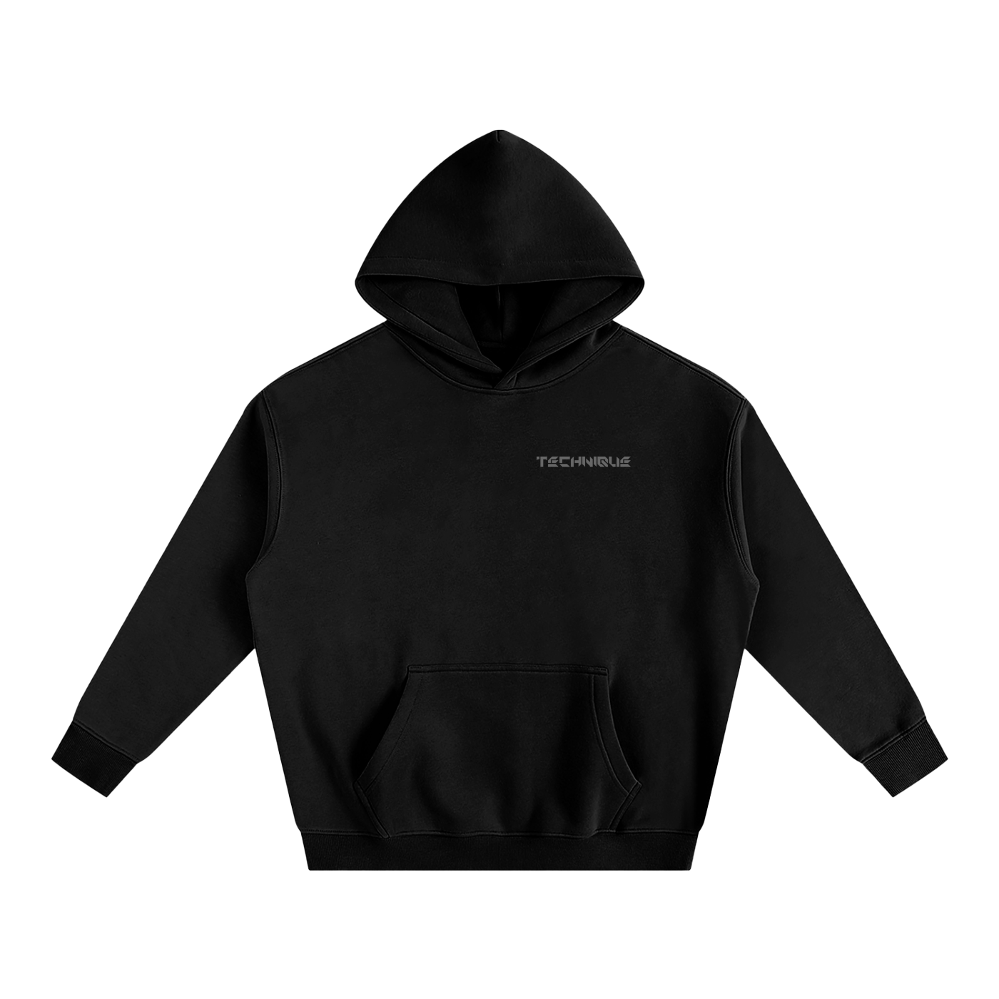 Simple Technique Oversize Fleeced Hoodie