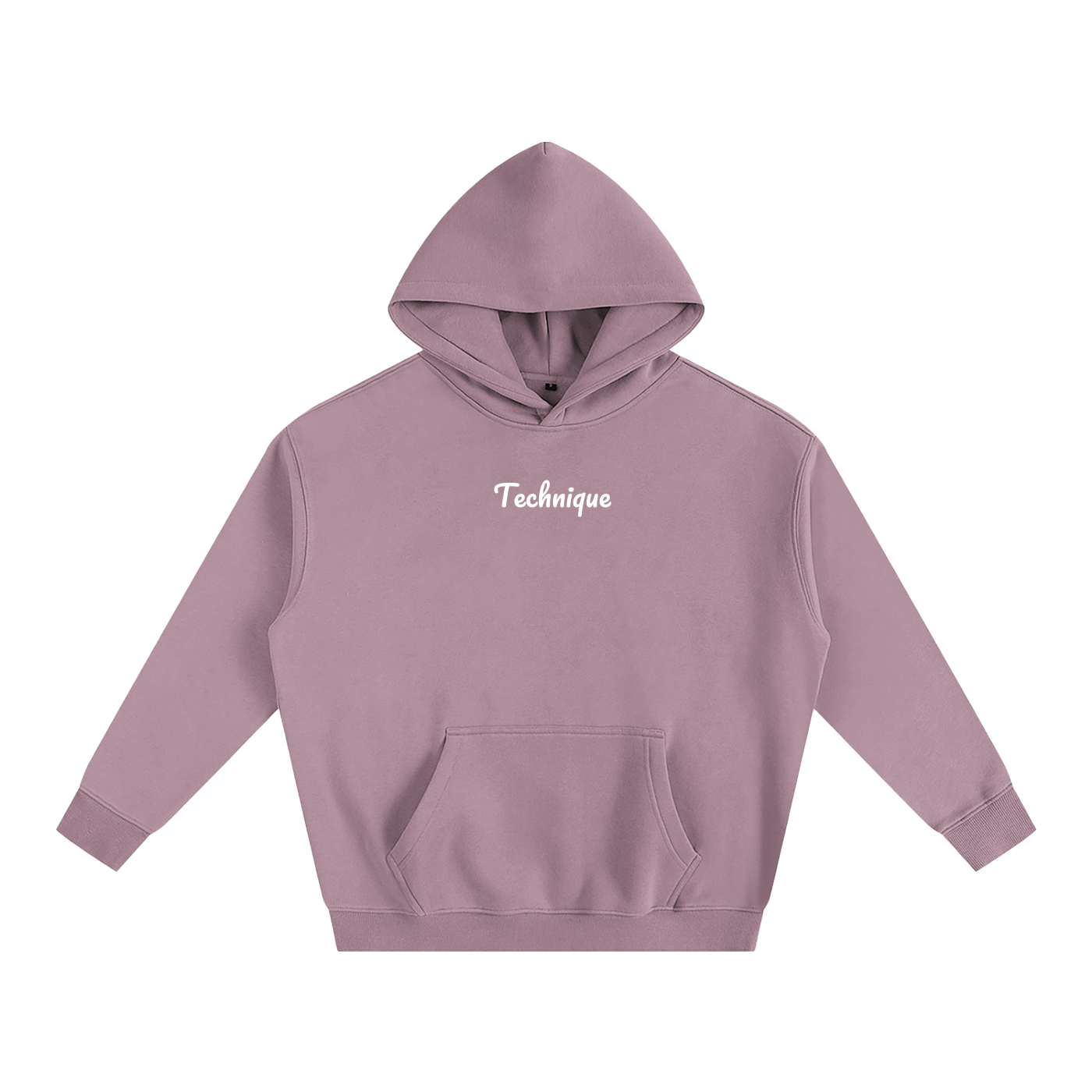 Simple text with back design Oversize Fleeced Hoodie