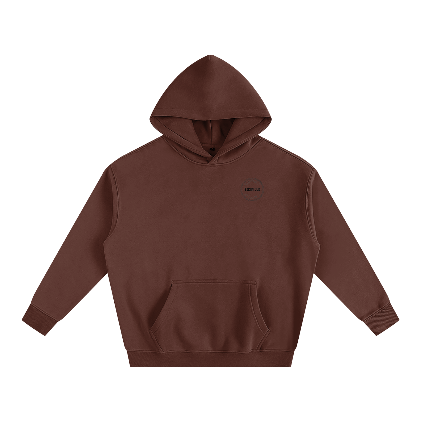 Plain Technique oversize Fleeced Hoodie