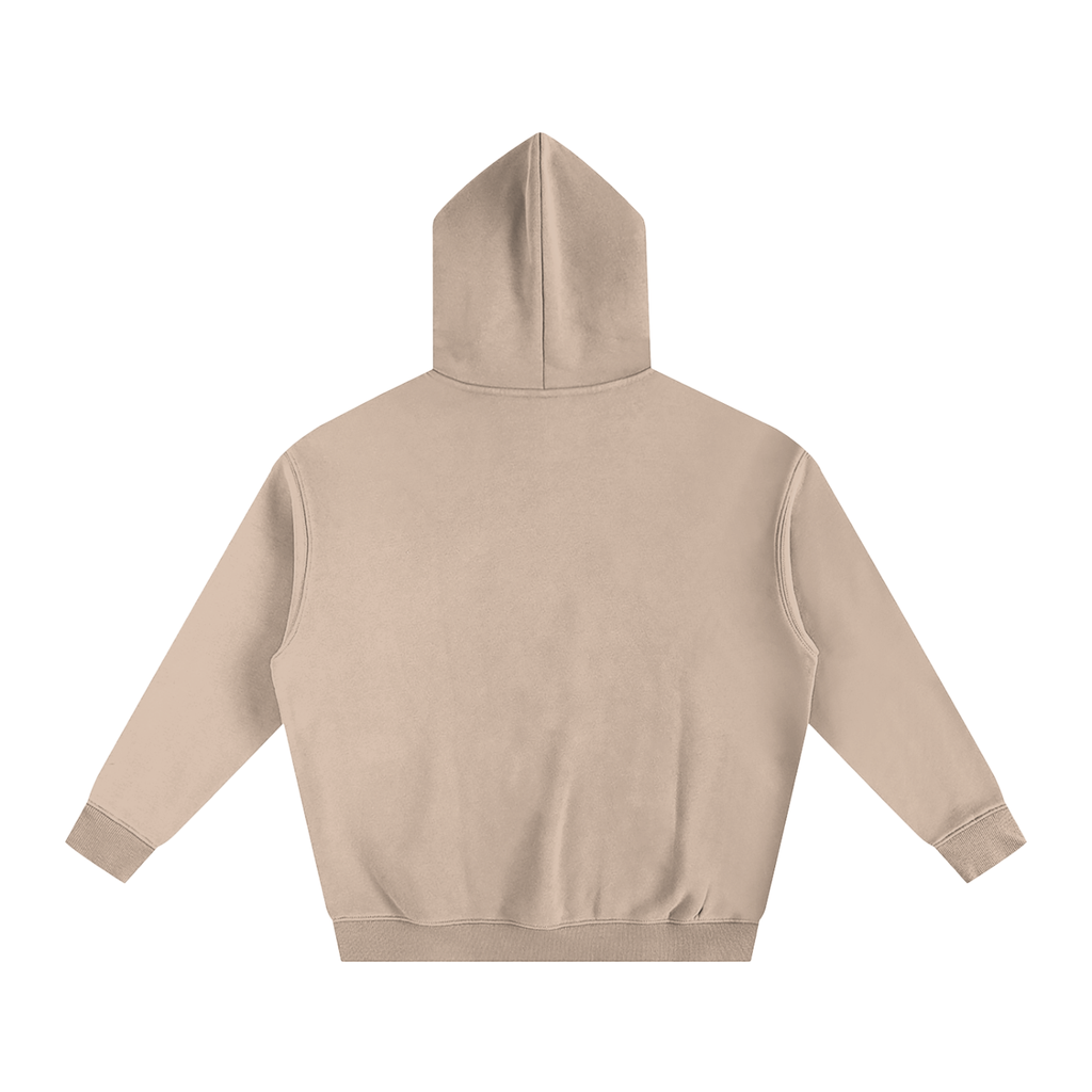 Simple text Oversize Fleeced Hoodie