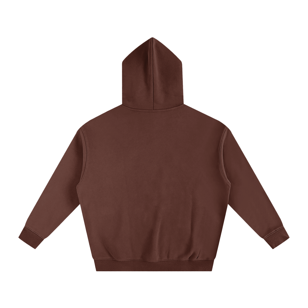 Plain Technique oversize Fleeced Hoodie