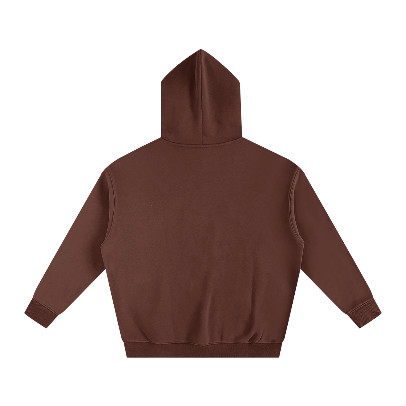 Plain Technique oversize Fleeced Hoodie