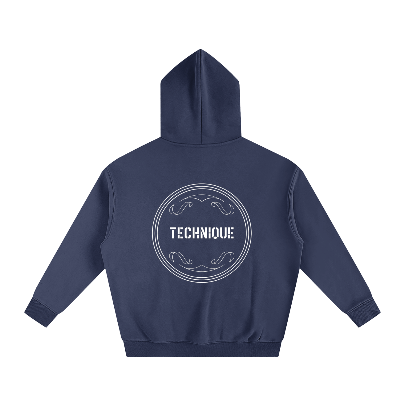 Simple text with back design Oversize Fleeced Hoodie