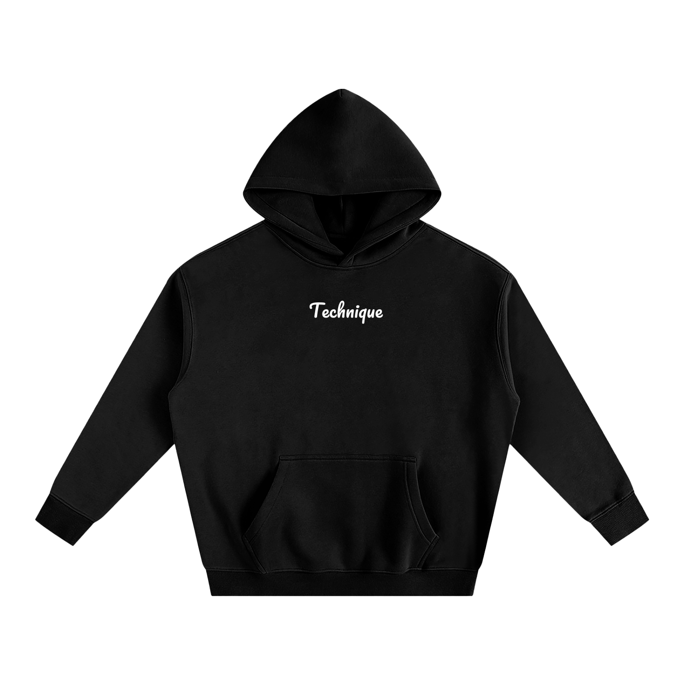 Simple text Oversize Fleeced Hoodie