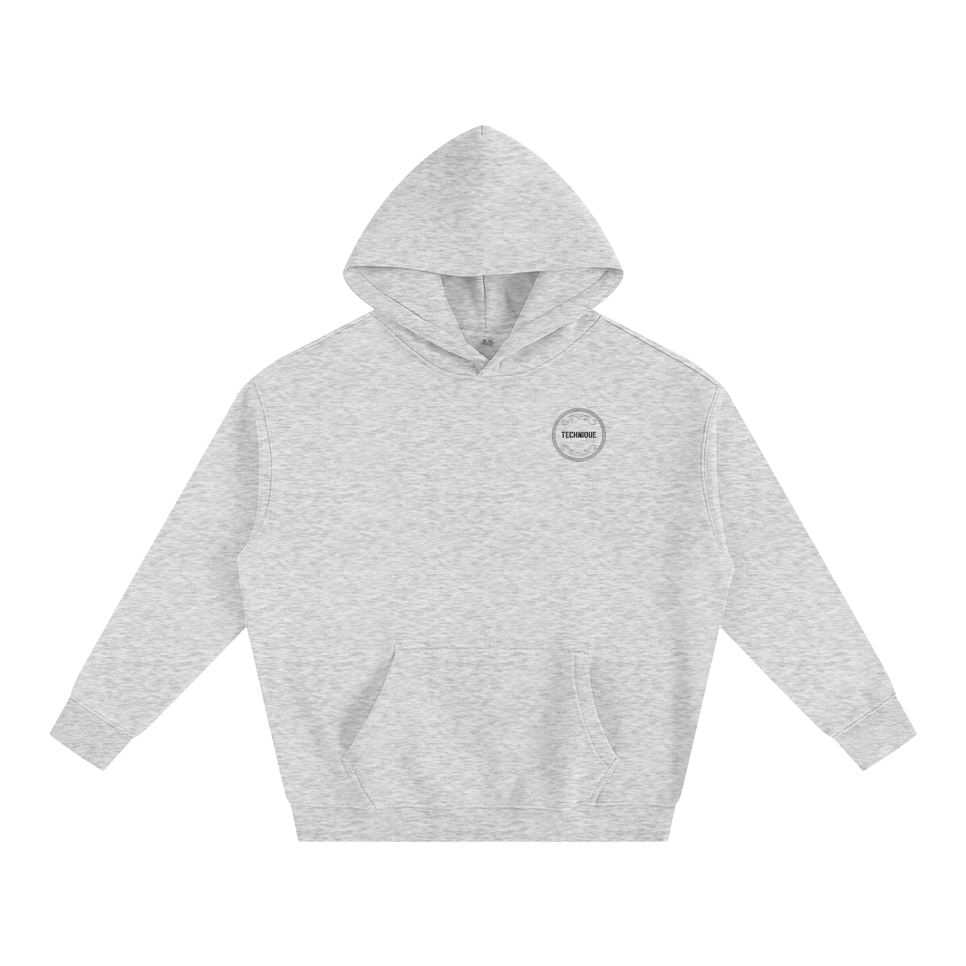 Plain Technique oversize Fleeced Hoodie