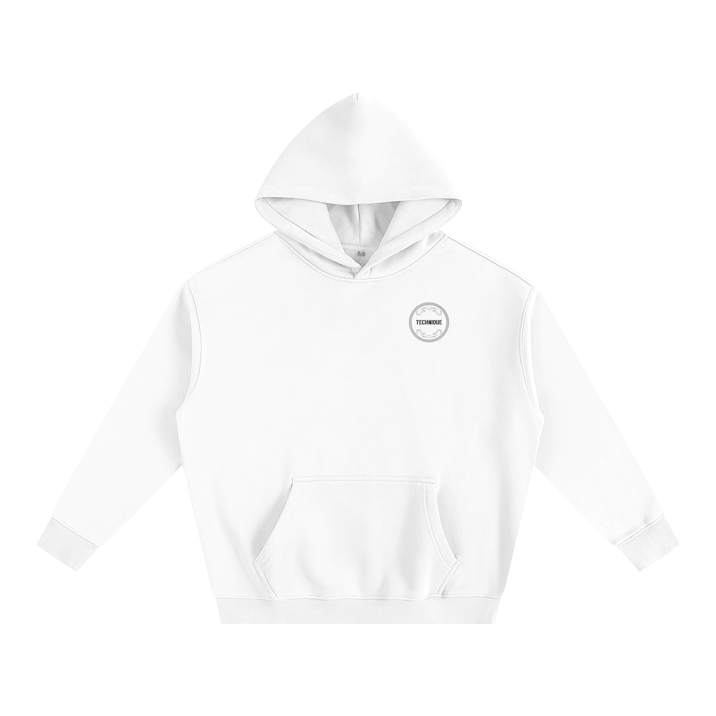 Plain Technique oversize Fleeced Hoodie