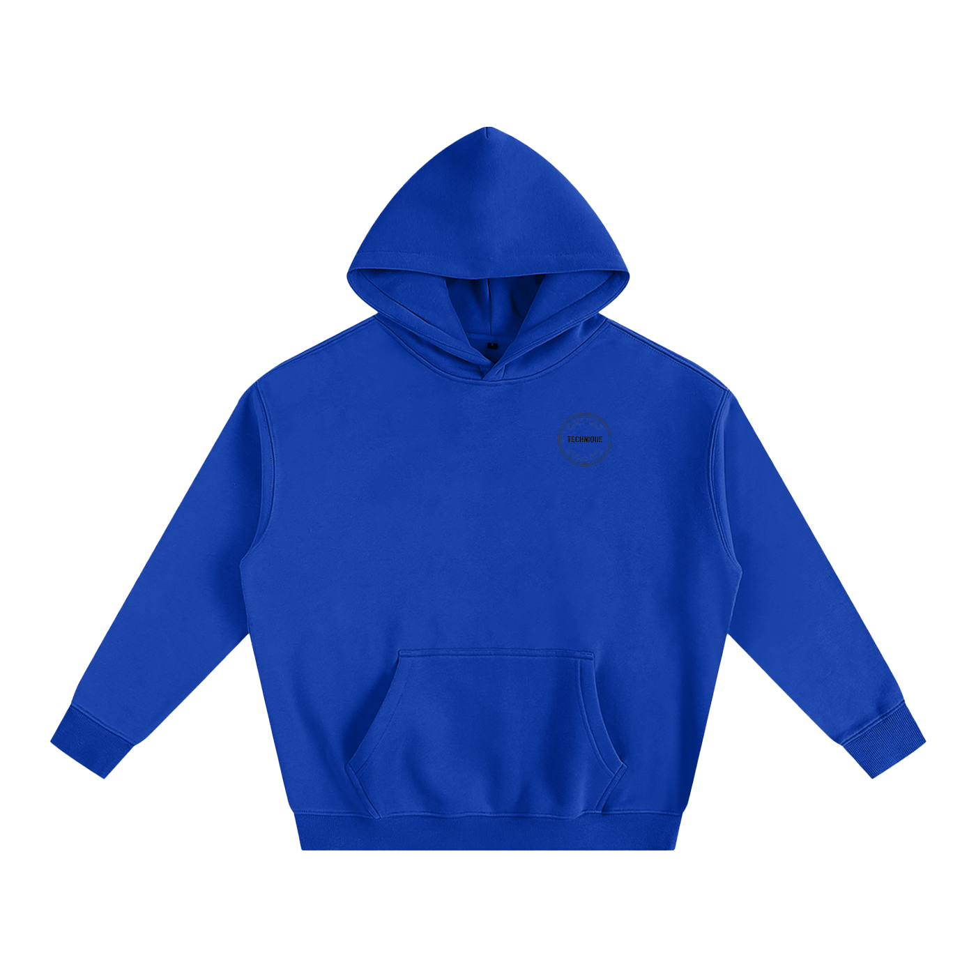 Plain Technique oversize Fleeced Hoodie