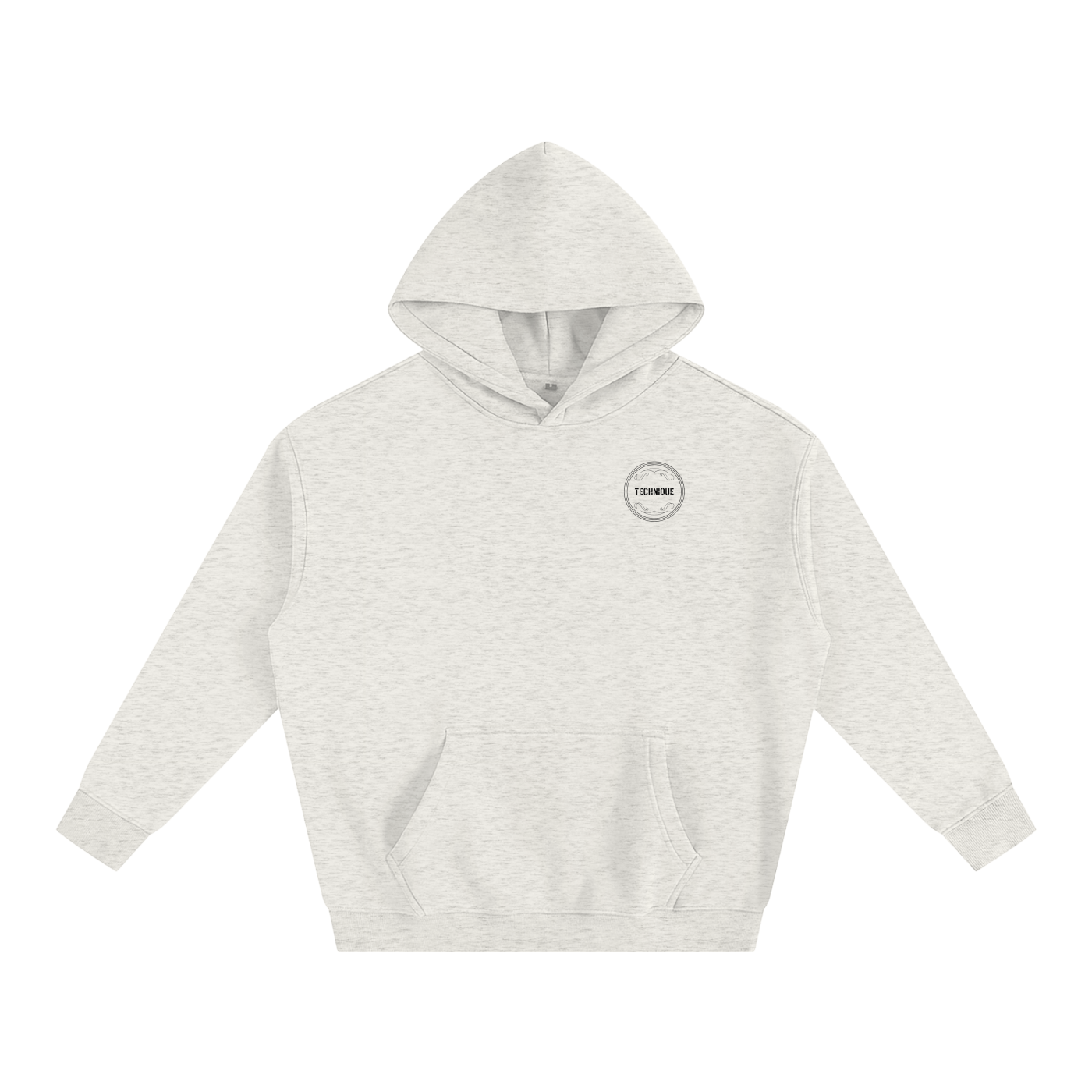 Plain Technique oversize Fleeced Hoodie