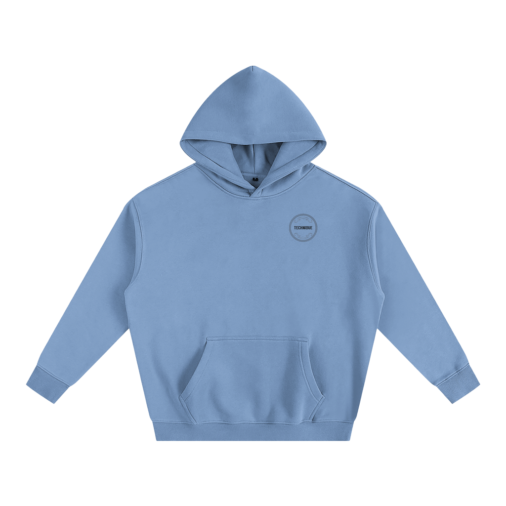 Plain Technique oversize Fleeced Hoodie
