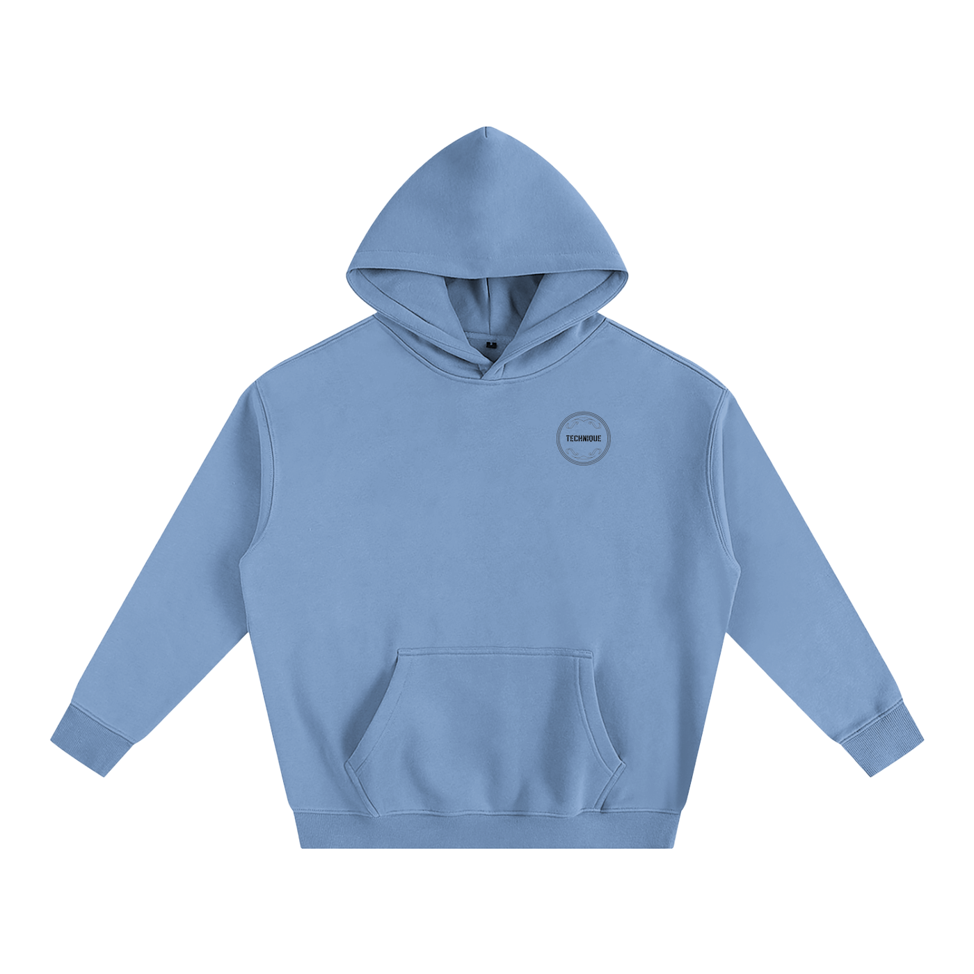 Plain Technique oversize Fleeced Hoodie