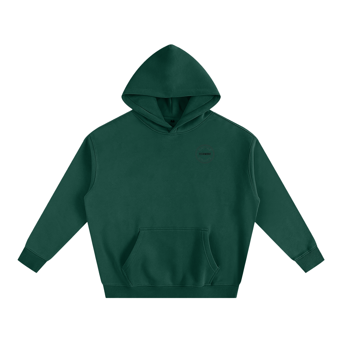 Plain Technique oversize Fleeced Hoodie