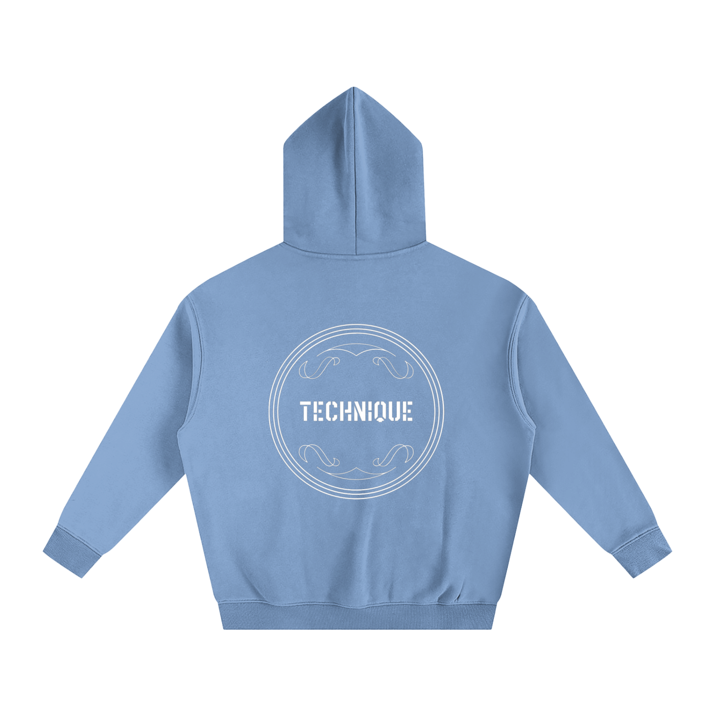 Simple text with back design Oversize Fleeced Hoodie