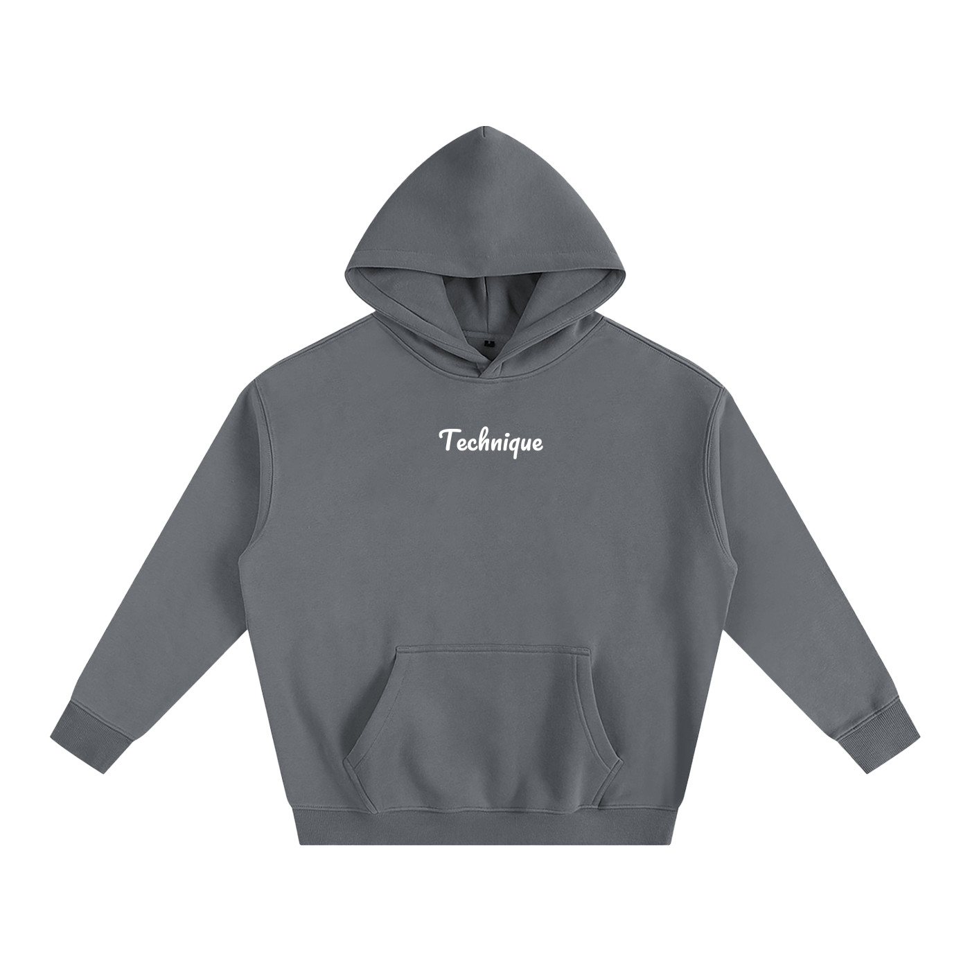 Simple text with back design Oversize Fleeced Hoodie