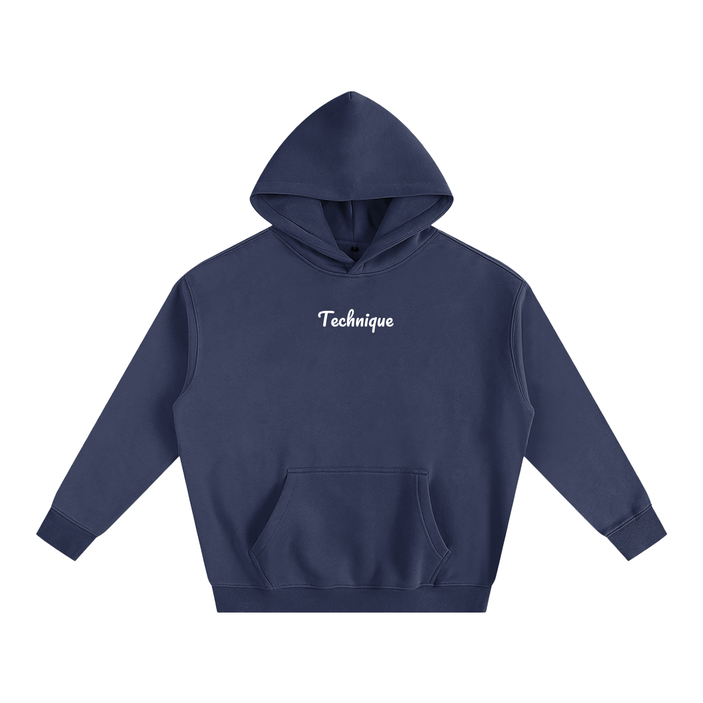 Simple text with back design Oversize Fleeced Hoodie