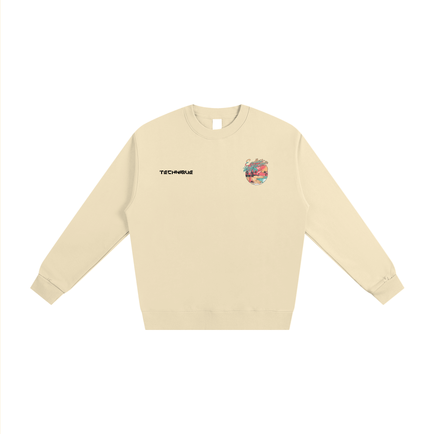 Small front design heavyweight essential Technique sweatshirt