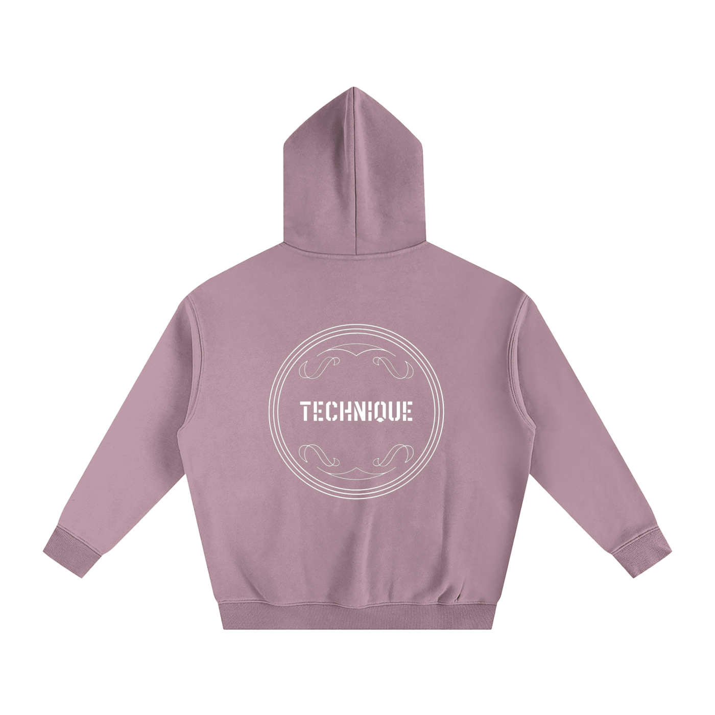 Simple text with back design Oversize Fleeced Hoodie