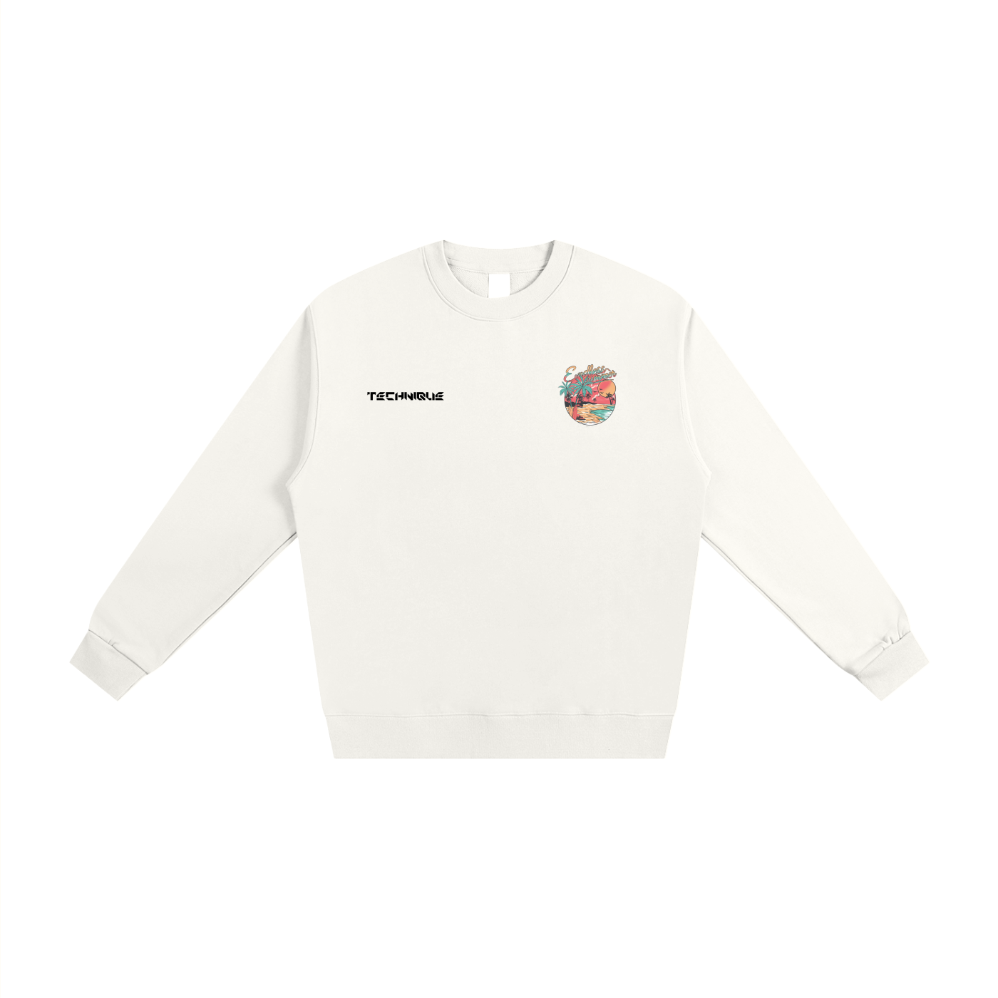 Small front design heavyweight essential Technique sweatshirt